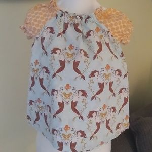 Handcrafted Mermaid Infant Smock Dress 6-12M